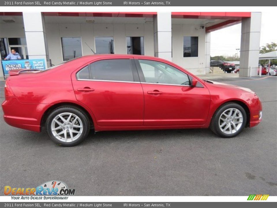 2011 Ford Fusion SEL Red Candy Metallic / Medium Light Stone Photo #8
