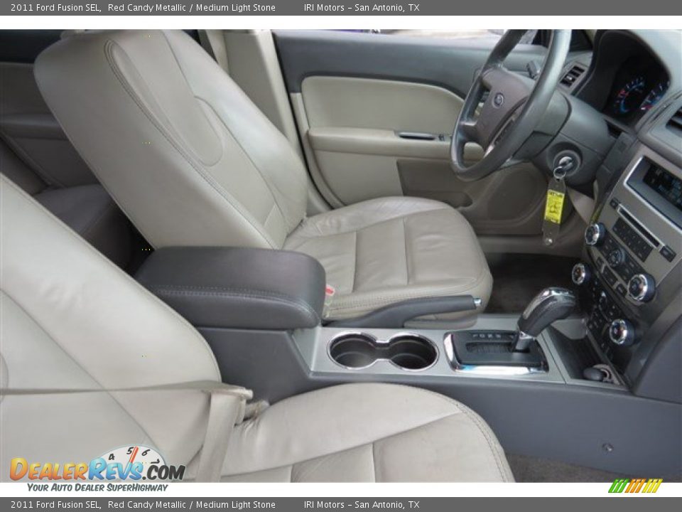 2011 Ford Fusion SEL Red Candy Metallic / Medium Light Stone Photo #13
