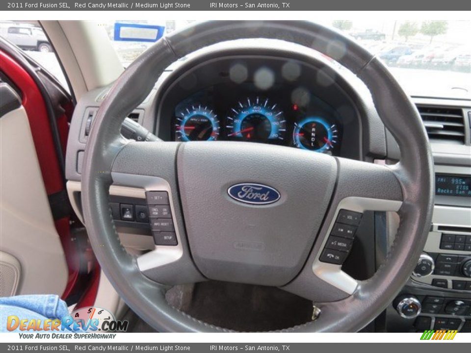 2011 Ford Fusion SEL Red Candy Metallic / Medium Light Stone Photo #17