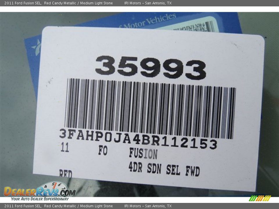 2011 Ford Fusion SEL Red Candy Metallic / Medium Light Stone Photo #18