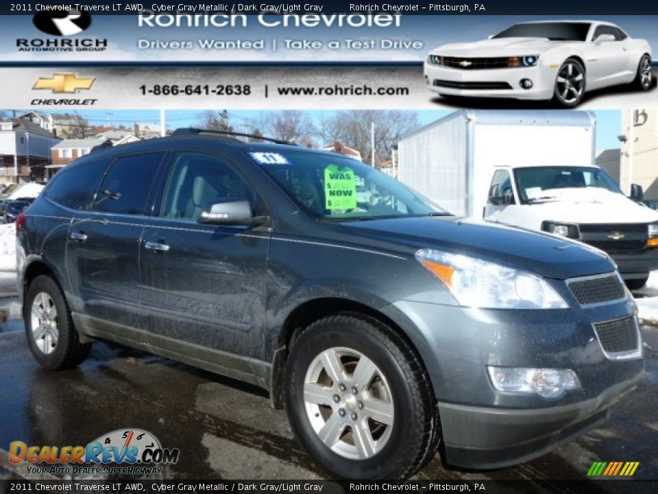 2011 Chevrolet Traverse LT AWD Cyber Gray Metallic / Dark Gray/Light Gray Photo #1