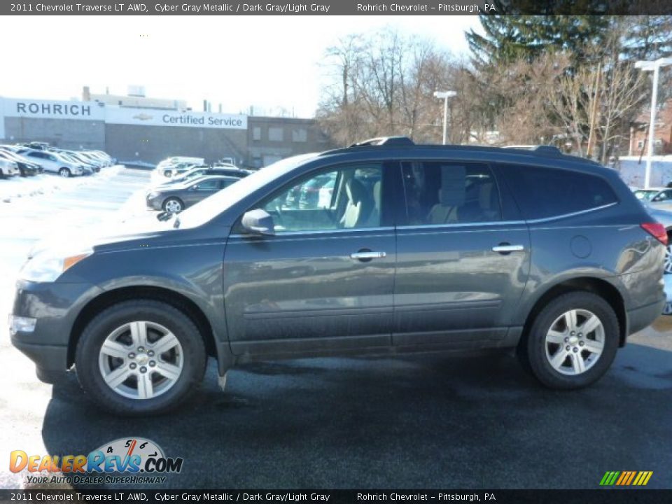 2011 Chevrolet Traverse LT AWD Cyber Gray Metallic / Dark Gray/Light Gray Photo #2