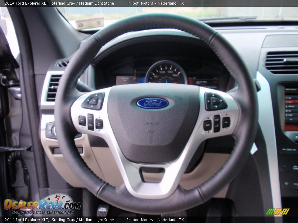 2014 Ford Explorer XLT Sterling Gray / Medium Light Stone Photo #36