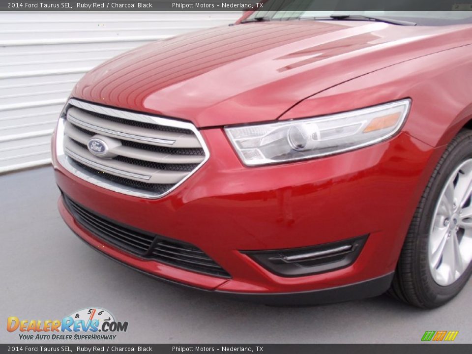 2014 Ford Taurus SEL Ruby Red / Charcoal Black Photo #11