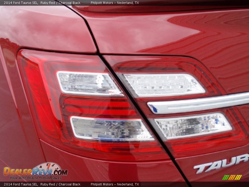2014 Ford Taurus SEL Ruby Red / Charcoal Black Photo #13