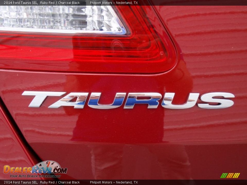 2014 Ford Taurus SEL Ruby Red / Charcoal Black Photo #14