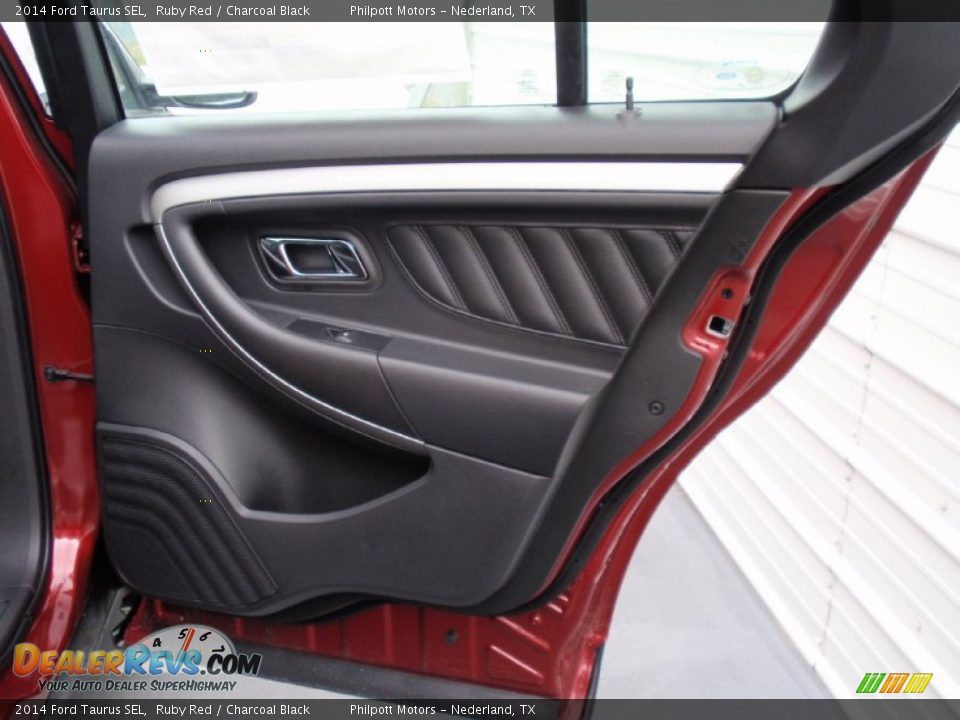 2014 Ford Taurus SEL Ruby Red / Charcoal Black Photo #21