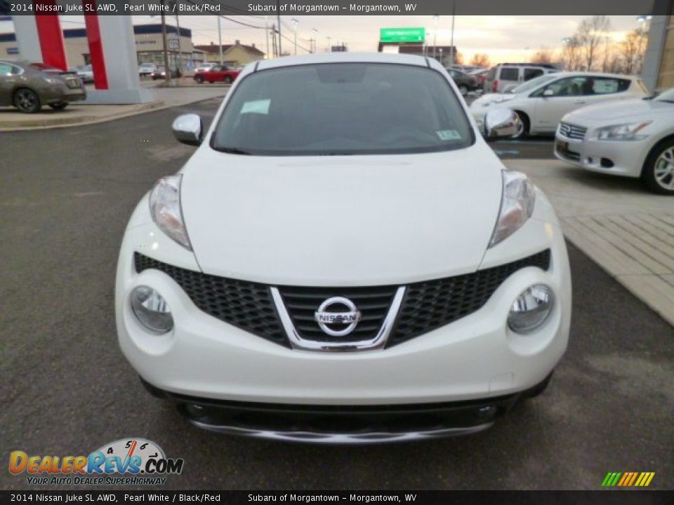2014 Nissan Juke SL AWD Pearl White / Black/Red Photo #2