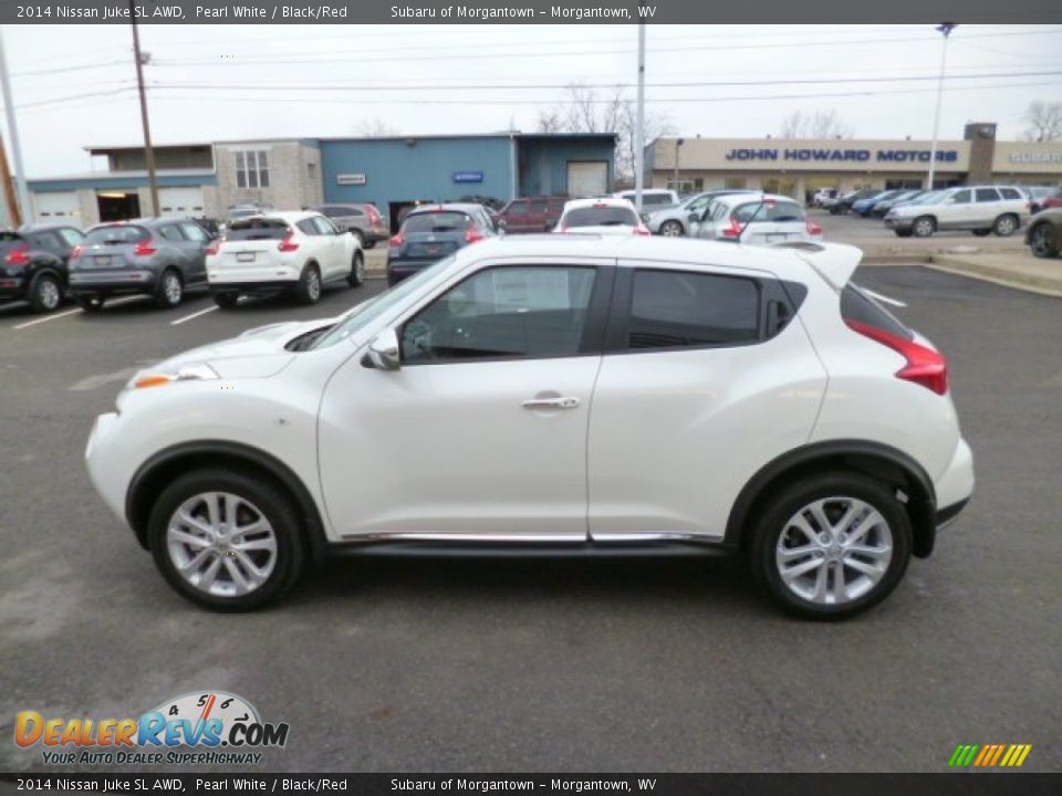 2014 Nissan Juke SL AWD Pearl White / Black/Red Photo #4