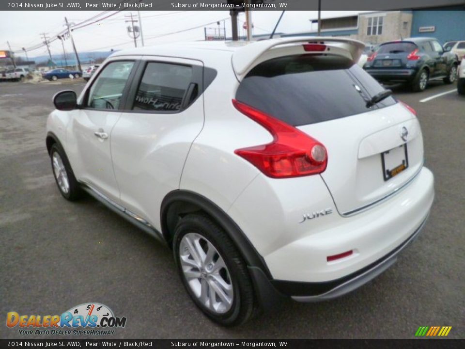 2014 Nissan Juke SL AWD Pearl White / Black/Red Photo #5