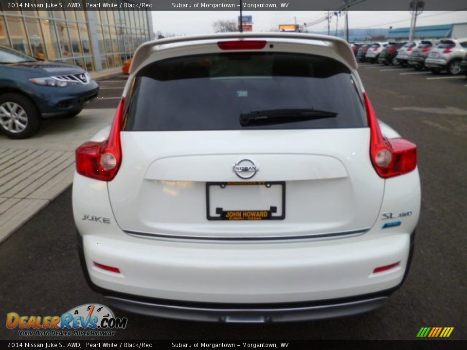 2014 Nissan Juke SL AWD Pearl White / Black/Red Photo #6