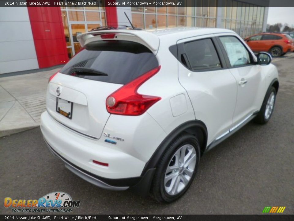 2014 Nissan Juke SL AWD Pearl White / Black/Red Photo #7