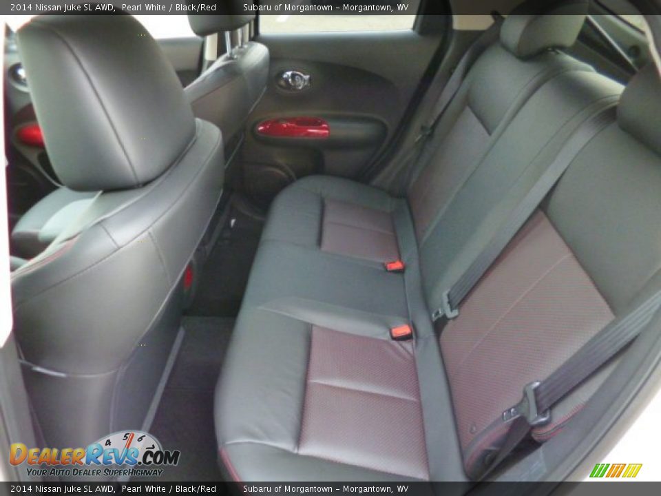 2014 Nissan Juke SL AWD Pearl White / Black/Red Photo #14
