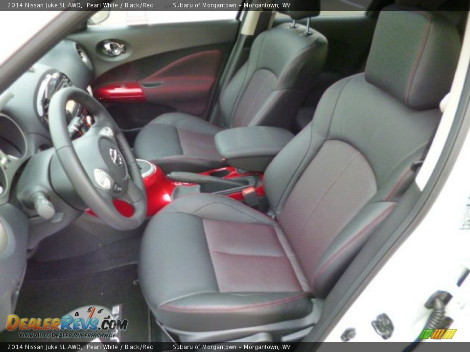 2014 Nissan Juke SL AWD Pearl White / Black/Red Photo #15