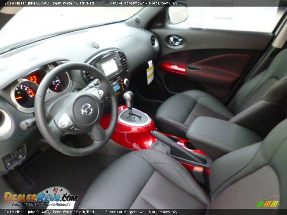 Black/Red Interior - 2014 Nissan Juke SL AWD Photo #16