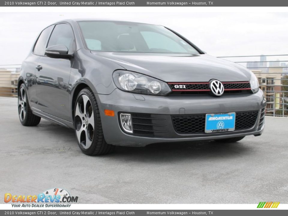 2010 Volkswagen GTI 2 Door United Gray Metallic / Interlagos Plaid Cloth Photo #1