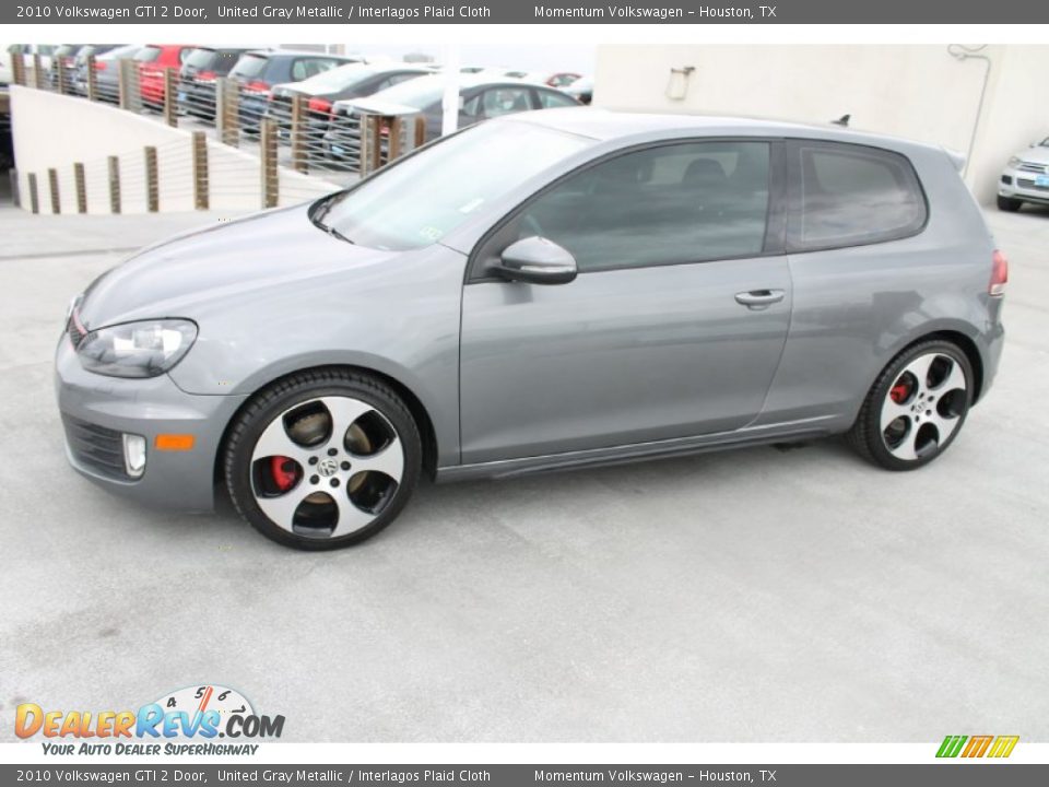 2010 Volkswagen GTI 2 Door United Gray Metallic / Interlagos Plaid Cloth Photo #5