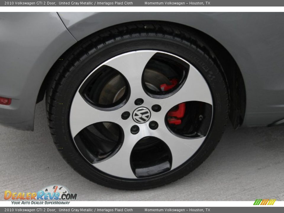 2010 Volkswagen GTI 2 Door United Gray Metallic / Interlagos Plaid Cloth Photo #10