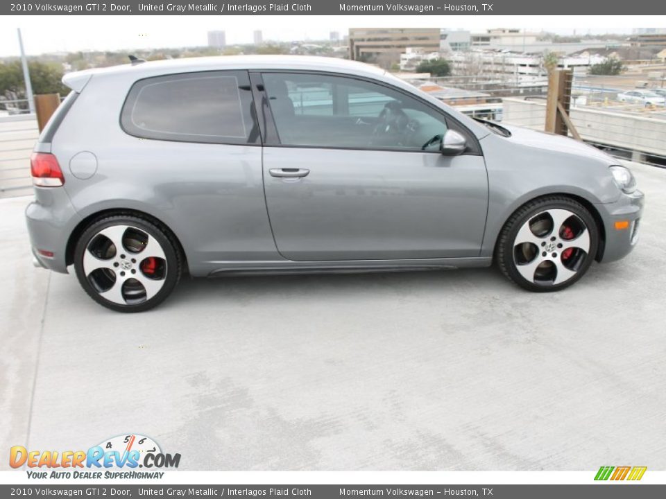 2010 Volkswagen GTI 2 Door United Gray Metallic / Interlagos Plaid Cloth Photo #11