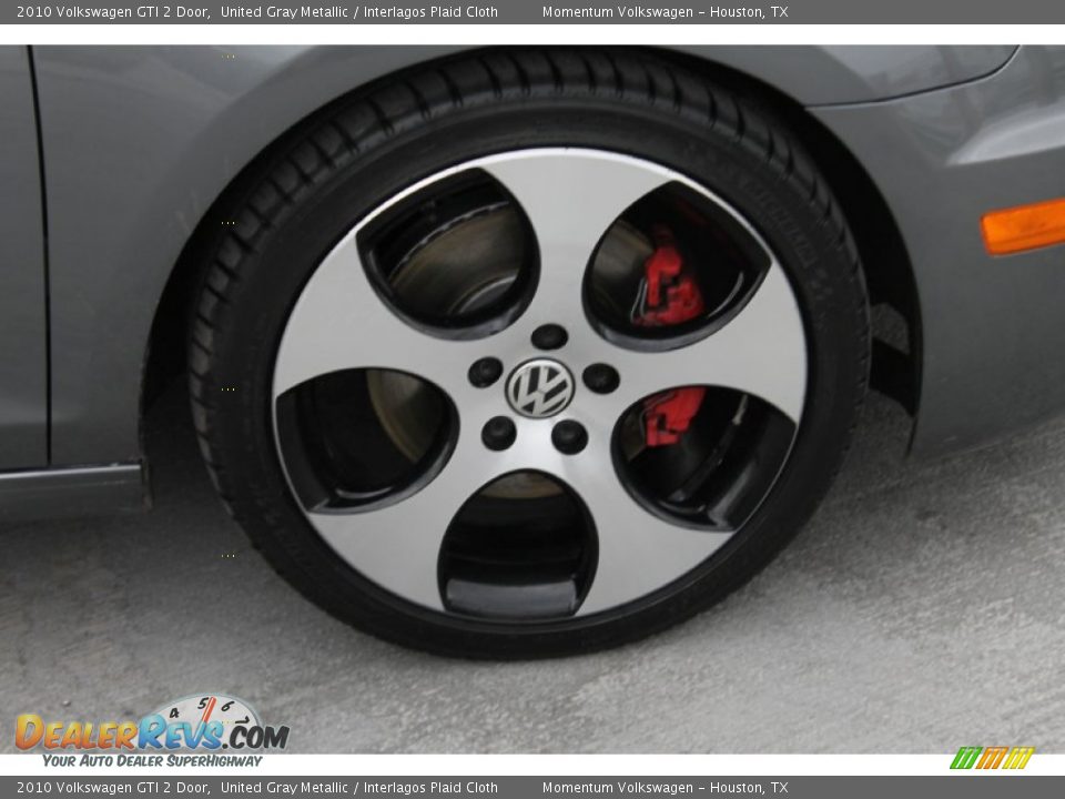 2010 Volkswagen GTI 2 Door United Gray Metallic / Interlagos Plaid Cloth Photo #12