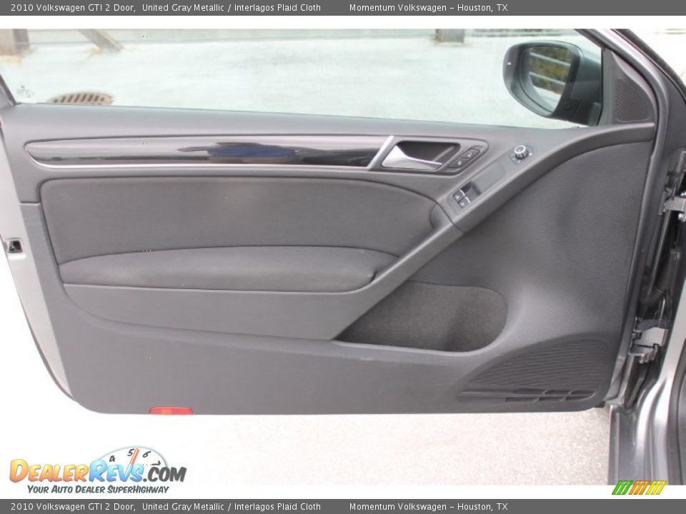 2010 Volkswagen GTI 2 Door United Gray Metallic / Interlagos Plaid Cloth Photo #13