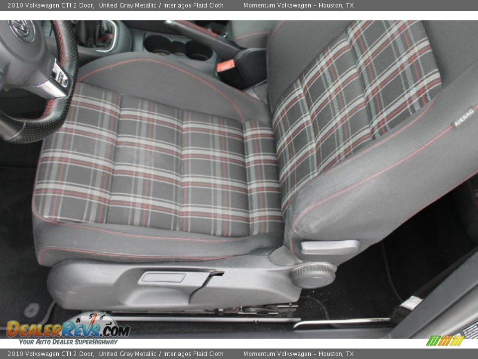 2010 Volkswagen GTI 2 Door United Gray Metallic / Interlagos Plaid Cloth Photo #14