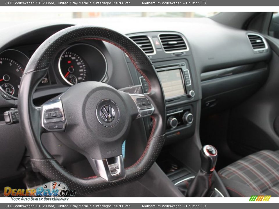 2010 Volkswagen GTI 2 Door United Gray Metallic / Interlagos Plaid Cloth Photo #15