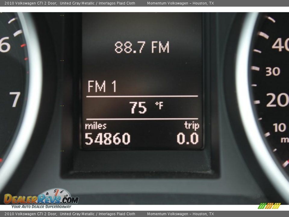 2010 Volkswagen GTI 2 Door United Gray Metallic / Interlagos Plaid Cloth Photo #28