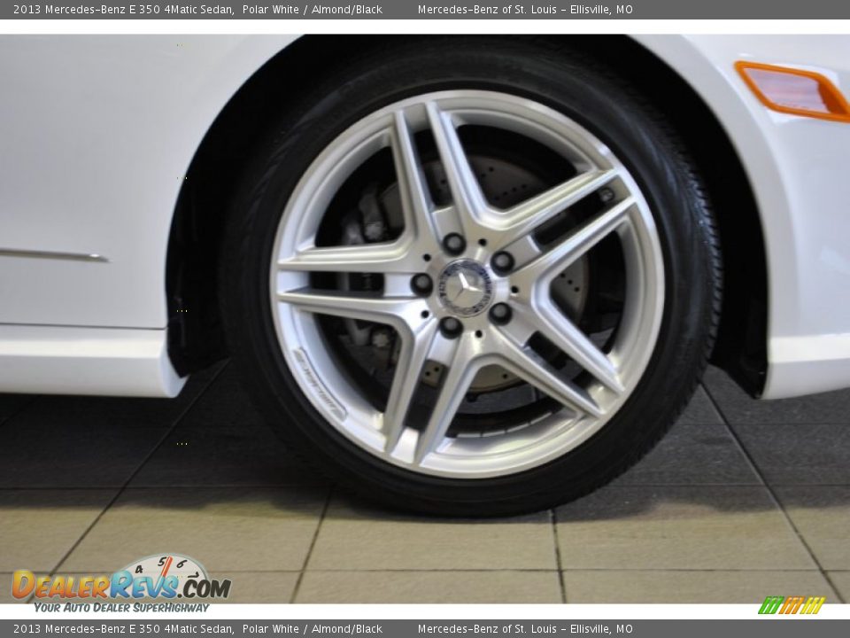 2013 Mercedes-Benz E 350 4Matic Sedan Polar White / Almond/Black Photo #2