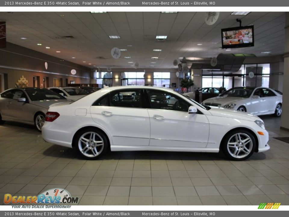 2013 Mercedes-Benz E 350 4Matic Sedan Polar White / Almond/Black Photo #3