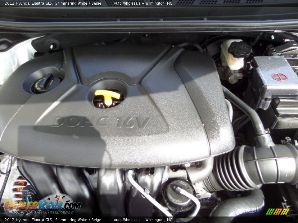 2012 Hyundai Elantra GLS Shimmering White / Beige Photo #5