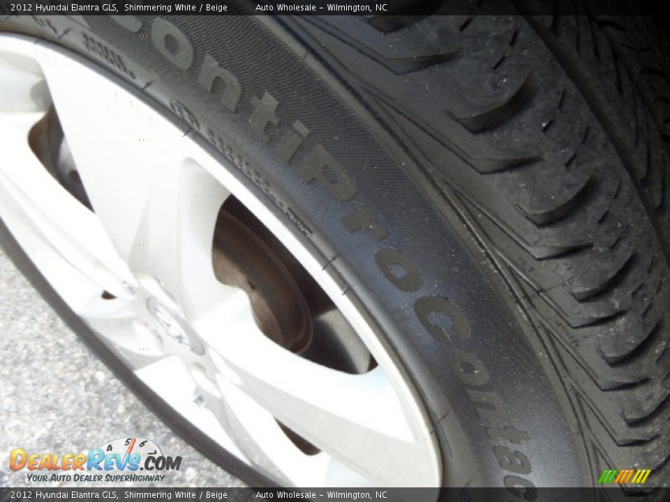 2012 Hyundai Elantra GLS Shimmering White / Beige Photo #7