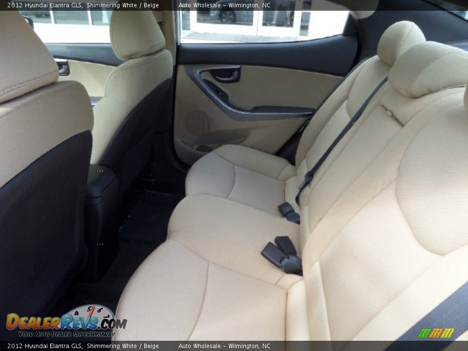 2012 Hyundai Elantra GLS Shimmering White / Beige Photo #11