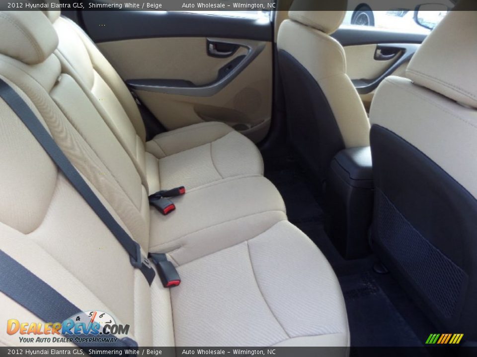 2012 Hyundai Elantra GLS Shimmering White / Beige Photo #13
