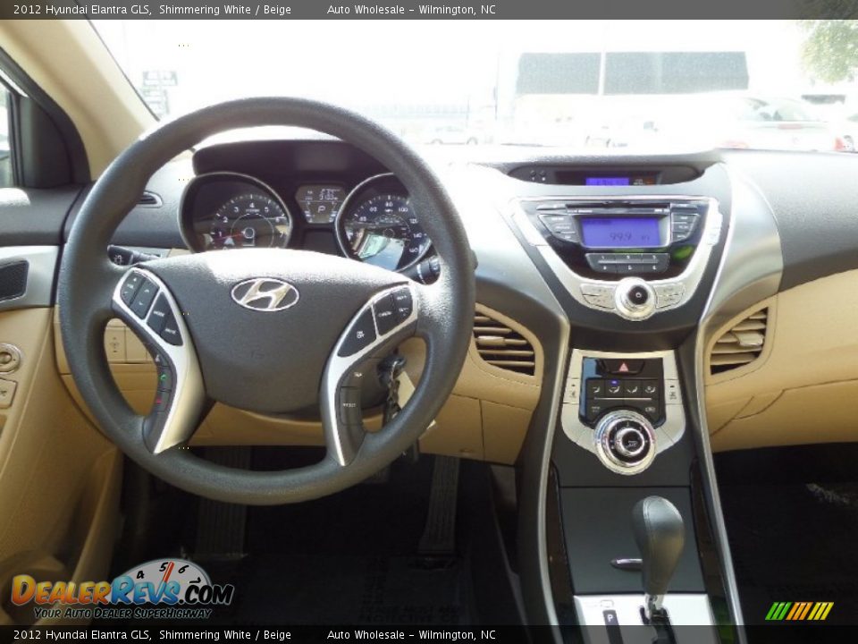2012 Hyundai Elantra GLS Shimmering White / Beige Photo #14
