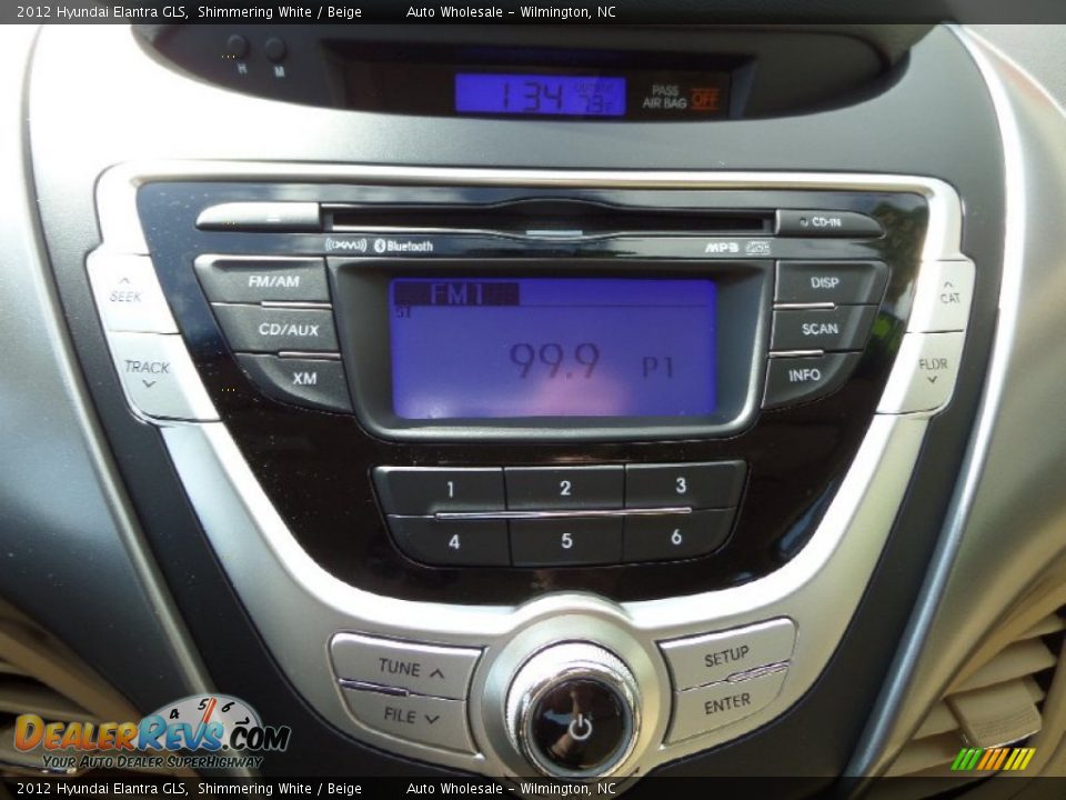 2012 Hyundai Elantra GLS Shimmering White / Beige Photo #16