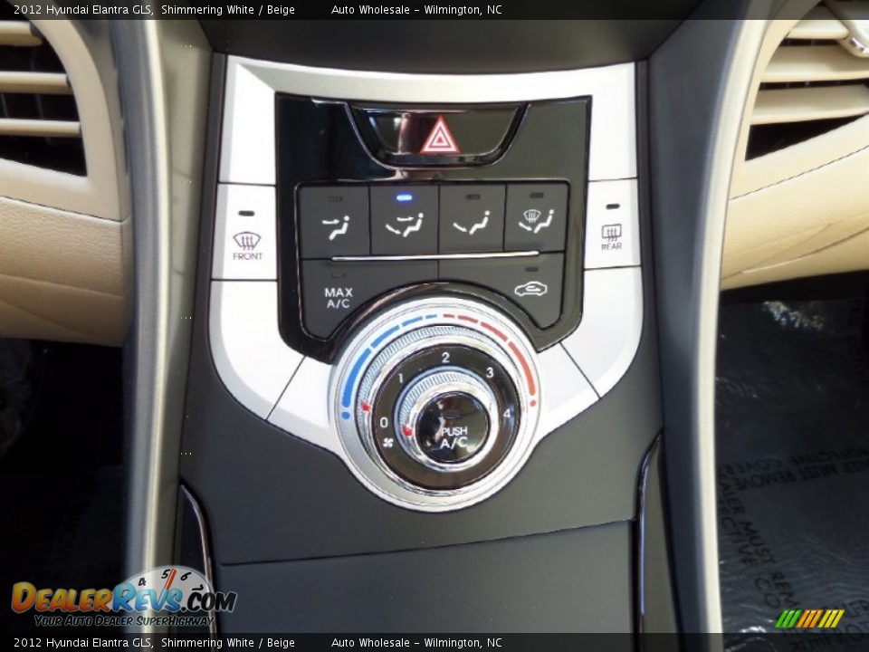 2012 Hyundai Elantra GLS Shimmering White / Beige Photo #17