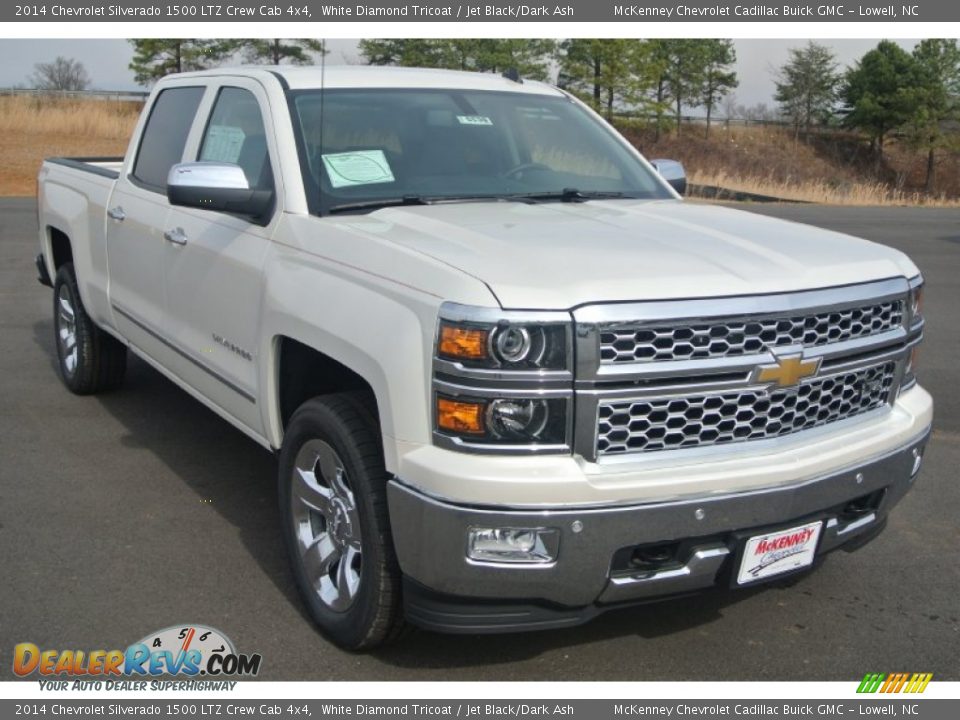 2014 Chevrolet Silverado 1500 LTZ Crew Cab 4x4 White Diamond Tricoat / Jet Black/Dark Ash Photo #1