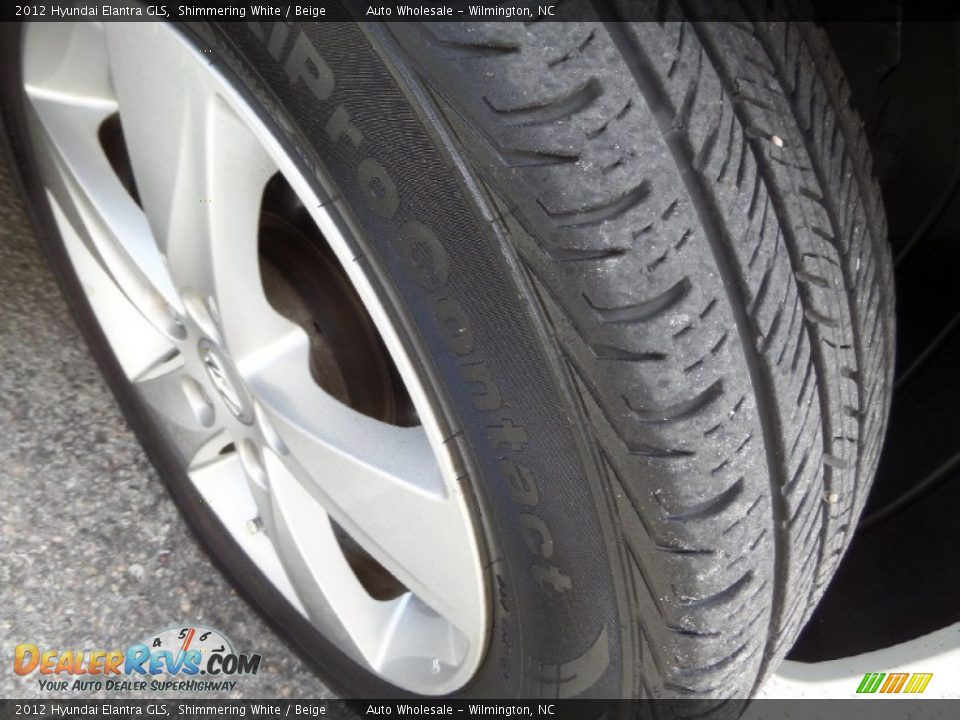 2012 Hyundai Elantra GLS Shimmering White / Beige Photo #20