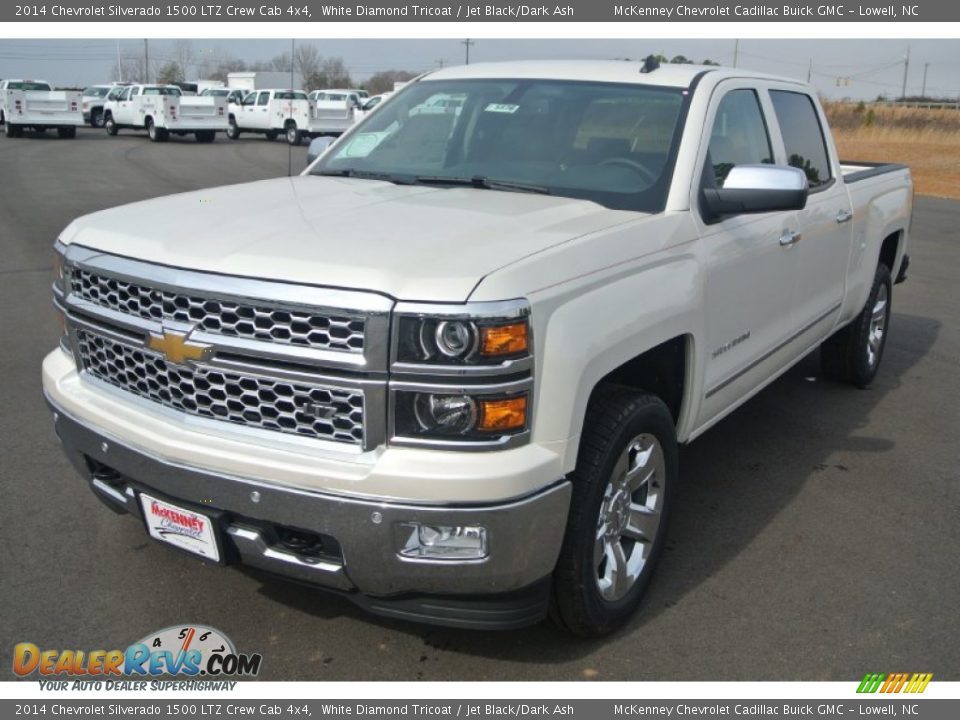 2014 Chevrolet Silverado 1500 LTZ Crew Cab 4x4 White Diamond Tricoat / Jet Black/Dark Ash Photo #2