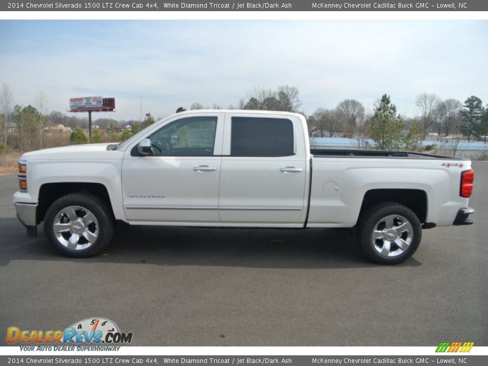 2014 Chevrolet Silverado 1500 LTZ Crew Cab 4x4 White Diamond Tricoat / Jet Black/Dark Ash Photo #3