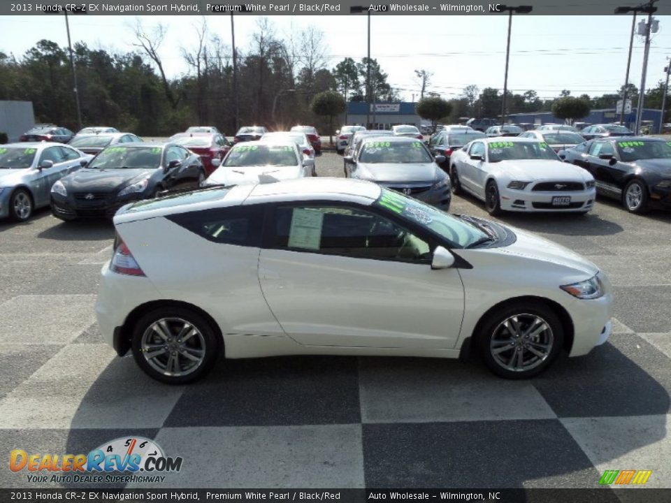2013 Honda CR-Z EX Navigation Sport Hybrid Premium White Pearl / Black/Red Photo #2