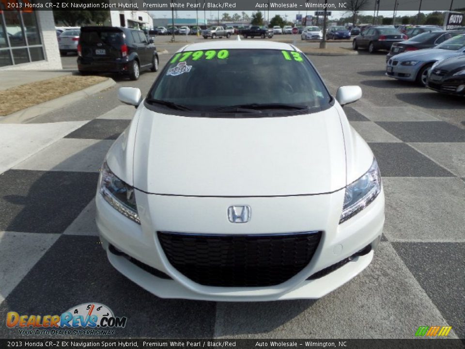 2013 Honda CR-Z EX Navigation Sport Hybrid Premium White Pearl / Black/Red Photo #3