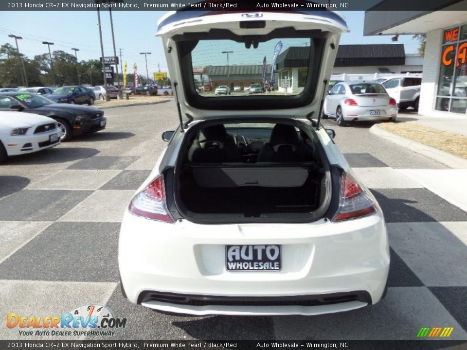 2013 Honda CR-Z EX Navigation Sport Hybrid Premium White Pearl / Black/Red Photo #5