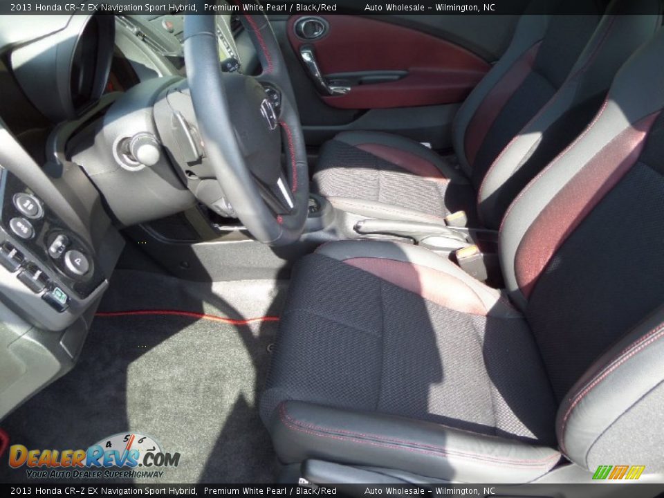 2013 Honda CR-Z EX Navigation Sport Hybrid Premium White Pearl / Black/Red Photo #11