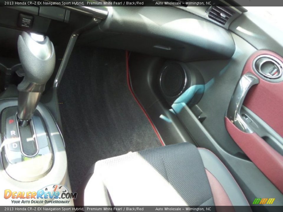 2013 Honda CR-Z EX Navigation Sport Hybrid Premium White Pearl / Black/Red Photo #19