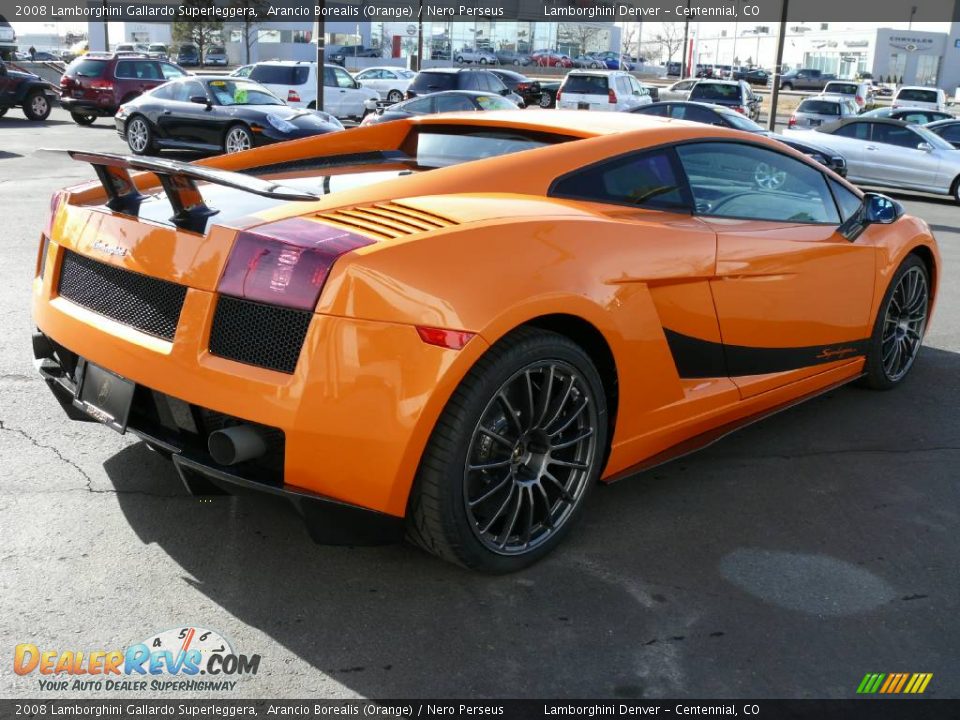 2008 Lamborghini Gallardo Superleggera Arancio Borealis (Orange) / Nero Perseus Photo #6