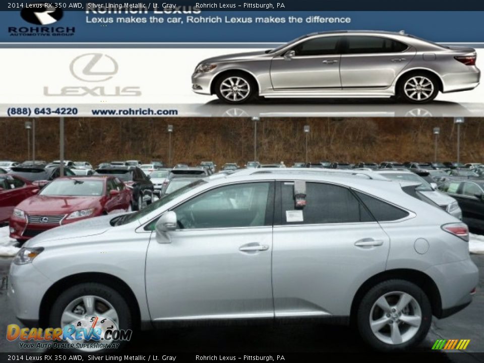 2014 Lexus RX 350 AWD Silver Lining Metallic / Lt. Gray Photo #1