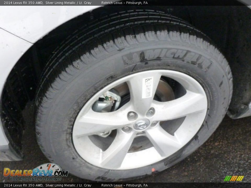 2014 Lexus RX 350 AWD Silver Lining Metallic / Lt. Gray Photo #9