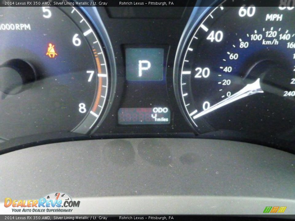 2014 Lexus RX 350 AWD Silver Lining Metallic / Lt. Gray Photo #19